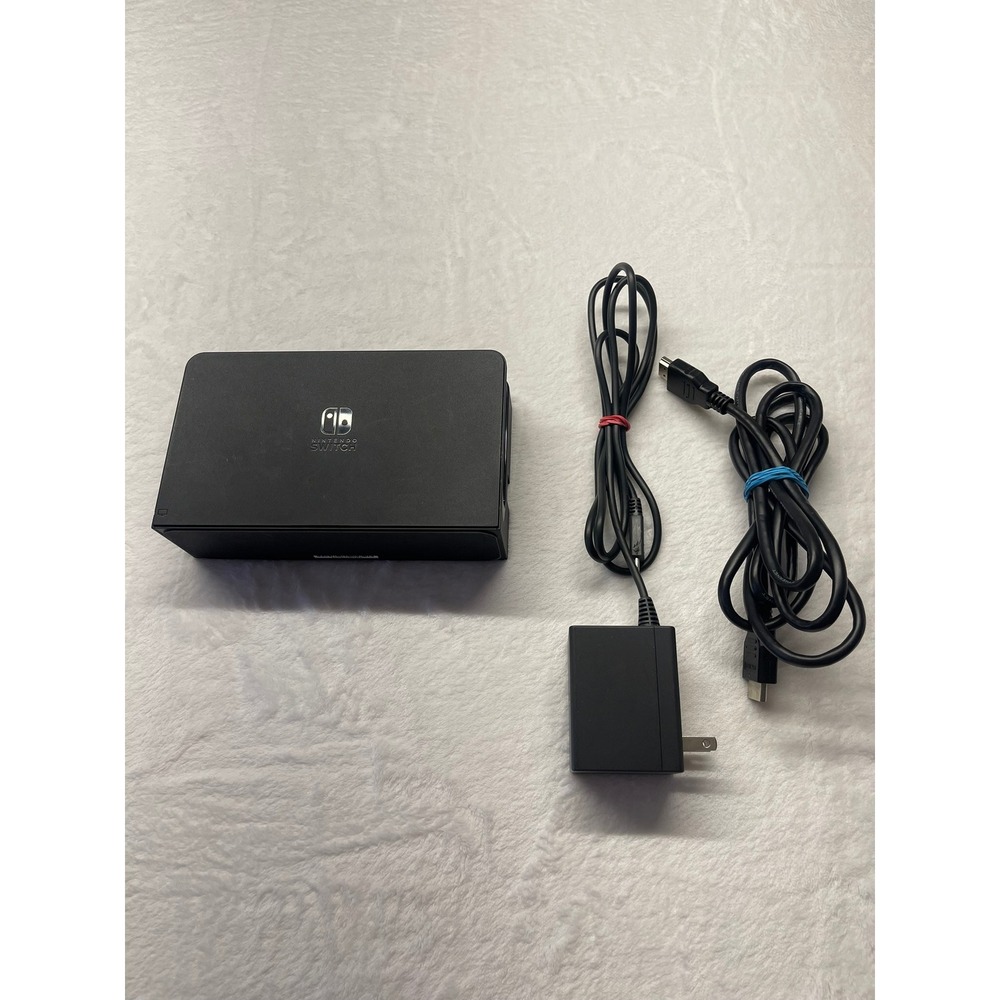 Nintendo Switch OLED OEM Dock HEG-007 Black AC Adapter HDMI Tested Working
